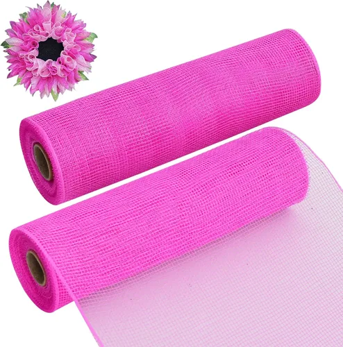 Vista 11 de TONIFUL 2 rollos de cinta de malla decorativa negra de 10 pulgadas, malla de tela para suministros de corona de malla, corona de puerta delantera