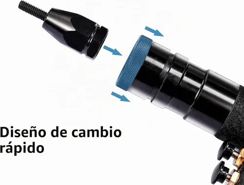 Vista 4 de Cabezal de pistola de tuerca de remache de bloqueo automático de 1/4 (1 unidad) para pistola neumática de tuerca de remache KIARUO