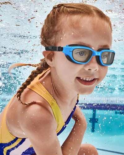 Vista 7 de Gafas de natación para niños, gafas de natación para niños de 6 a 14 años, gafas de piscina con protección UV antivaho para niños y niñas