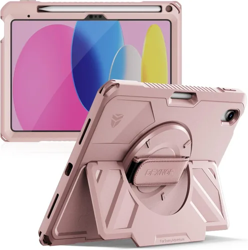 Vista 28 de Dexnor Funda para iPad mini 7 (A17 Pro) 2024/mini 6 2021 de 8.3 pulgadas, funda protectora resistente con correa de mano giratoria de 360° y soporte