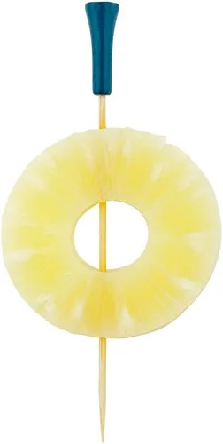Vista 4 de Restaurantware Pinchos de cóctel de béisbol de 4 pulgadas, 1000 púas de comida resistentes, pinchos de madera de bambú pintados a mano en blanco