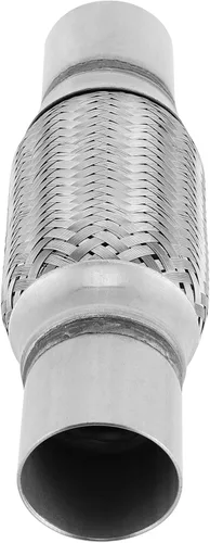 Vista 5 de SINJEUN Paquete de 3 tubos flexibles de doble trenza de acero inoxidable de 2 x 6 pulgadas, tubos de conector flexible de escape para reparación