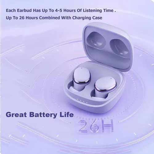 Vista 7 de Xmenha Auriculares inalámbricos pequeños para canales auditivos pequeños, auriculares azules más pequeños, auriculares Bluetooth micro pequeños