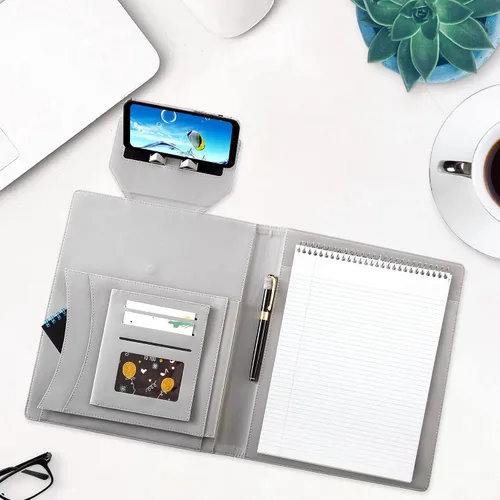 Vista 4 de OOKU Organizador de cartera de bloc de notas de piel sintética, compatible con Rocketbook Flip Executive Size Executive, funda para cuaderno