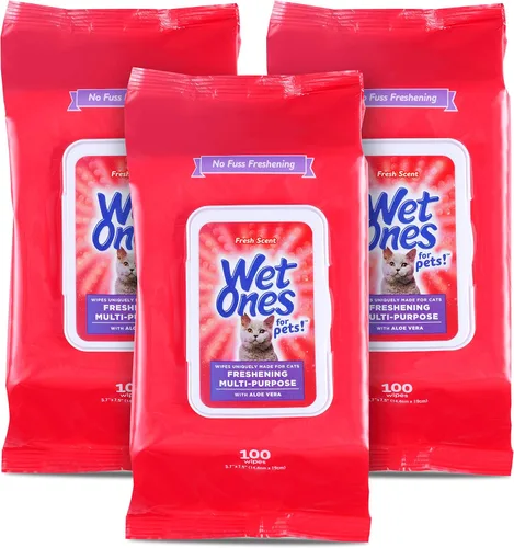 Vista 11 de Wet Ones Paquete mixto de 13 toallitas húmedas para humanos y gatos, aroma fresco 10 paquetes de toallitas antibacterianas para manos y cara, 20