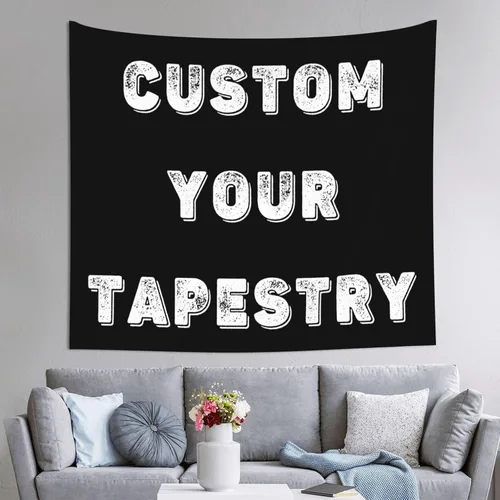 Vista 20 de Tapiz personalizado para cargar imágenes para colgar en la pared, telón de fondo personalizado con foto y texto, carteles personalizados