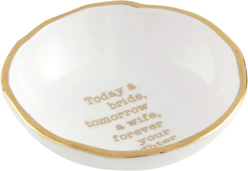 Vista 2 de Santa Barbara Design Studio Creative Brands Wedding Collection - Plato de cerámica para joyas, 3.25 pulgadas, hija