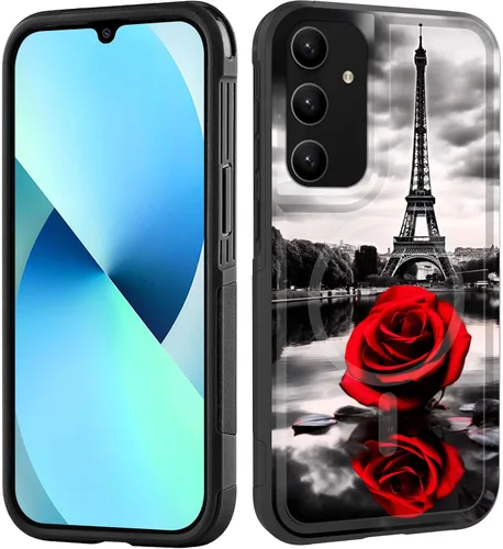 Vista 99 de Funda magnética para Galaxy A16 5G, [compatible con MagSafe] [protección contra caídas de grado militar] Funda resistente a prueba de golpes