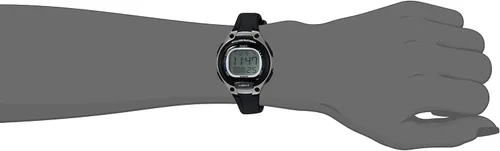 Vista 2 de Casio Reloj negro de cuarzo con pantalla digital clásica LW-203-1AVCF para mujer, NegroPlata, Digital