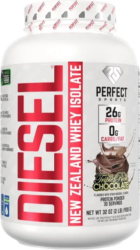 Vista 29 de PERFECT SPORTS Diesel 100% aislado de proteína de suero de Nueva Zelanda Endulzado con stevia, sin ingredientes artificiales, apto para dieta keto