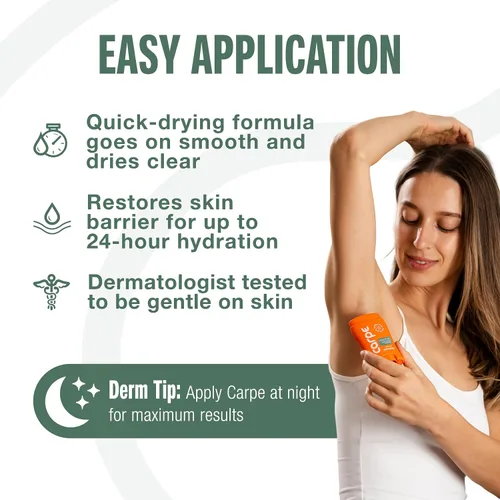 Vista 6 de Antitranspirante y desodorante para las axilas Carpe, fuerza clínica con aroma natural de eucalipto, combate la sudoración excesiva, mantente fresco