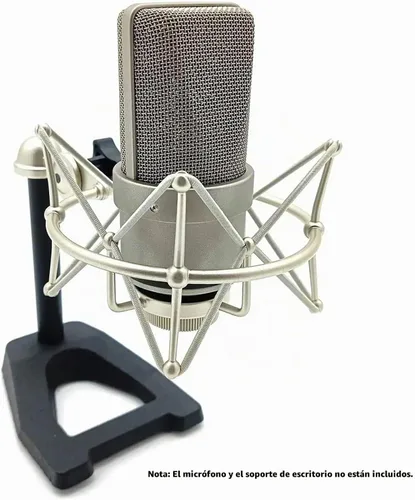 Vista 2 de Grneric Metal Micrófono Shockmount & Soporte para Neumann TLM 103/M147 - Plata