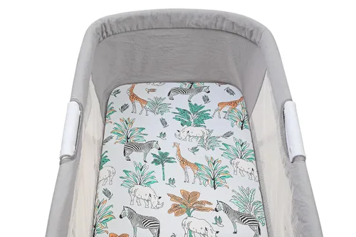 Vista 6 de Onacosht Juego de 4 sábanas para moisés para bebé, niña, niño, estampado de Animal