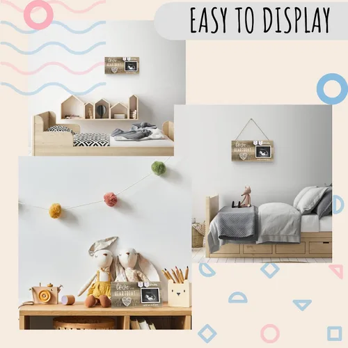 Vista 5 de Marco de fotos de ecografía de bebé con cuenta regresiva de semanas – Foto de ultrasonido estándar de 4"x3" – Ideas de anuncios de embarazo – Regalo