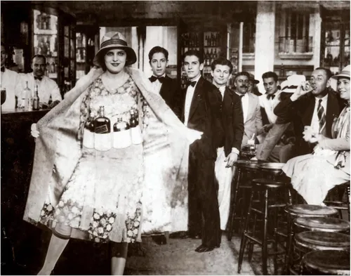 Vista 8 de Lone Star Art Sneaking It In Funny Scene: 11x14 Framed Poster - Vintage Retro Photo - Speakeasy & Bootleggers - Prohibition Era Bar Photo, Antique