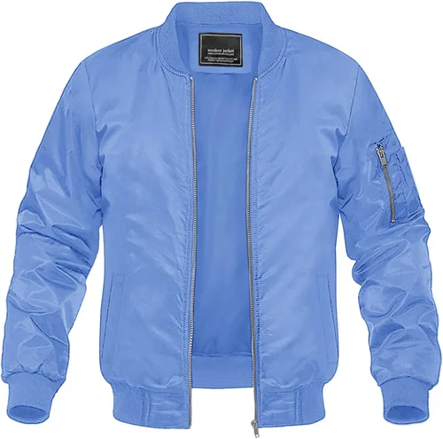 Vista 11 de MAGNIVIT - Chaqueta bomber ligera para hombre, cortavientos, casual, para primavera y otoño, para exteriores