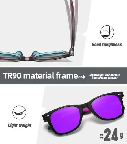 Vista 79 de MEETSUN Polarized Sunglasses for Women Men Classic Retro Square Frame Driving Sun Glasses UV Protection