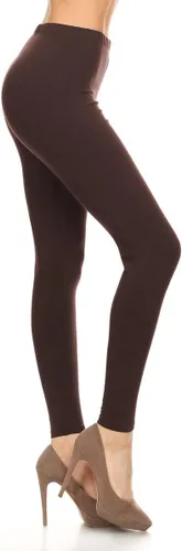 Vista 44 de Leggings Depot NCL27 pantalones capri para yoga de algodón premium suave Negro