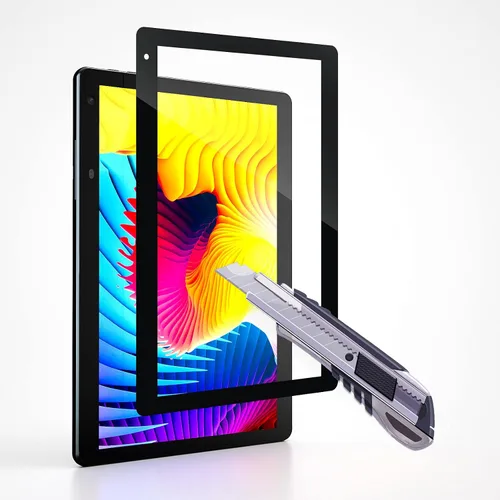 Vista 3 de COOPERS Paquete de 2 protectores de pantalla para tableta para modelo CP10, 9H HD antigolpes, antihuellas, película de vidrio templado de 10.1