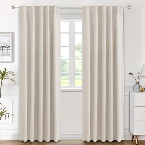 Vista 46 de H.VERSAILTEX Cortinas Opacas con Aislamiento Térmico, Paneles de Tratamiento de Ventanas que Oscurecen la Habitación, Cortinas Opacas para Sala