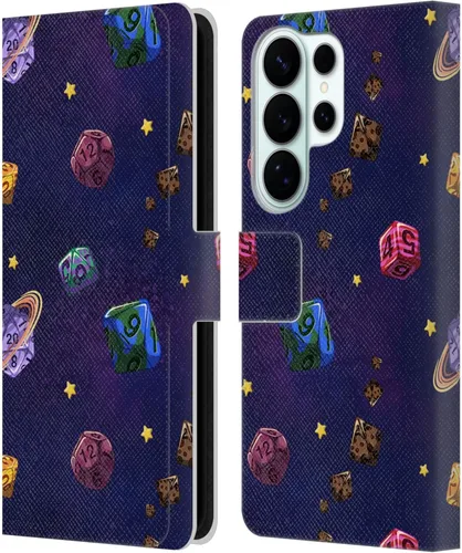 Vista 83 de Head Case Designs Officially Licensed Carla Morrow Colorful Space Dice Patterns Leather Wallet Case Compatible with Samsung Galaxy A07 4G