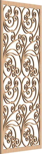 Vista 112 de 9 3/8"W x 24 3/8"H x 1/4"T Marilla Decorativos Paneles de Pared de Madera Calado, Abedul