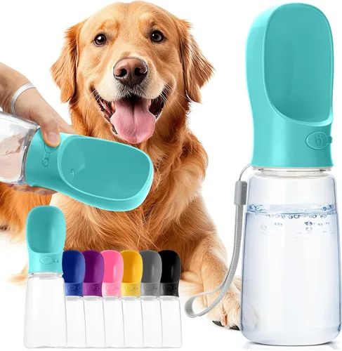 Vista 8 de Mr. Pen Botella de agua portátil para perro, 19 onzas, grande, azul marino, dispensador de botellas de agua para perros de viaje, no apto