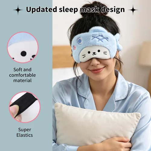 Vista 4 de PERFECTSIGHT Lindas mascarillas para dormir (pez azul)
