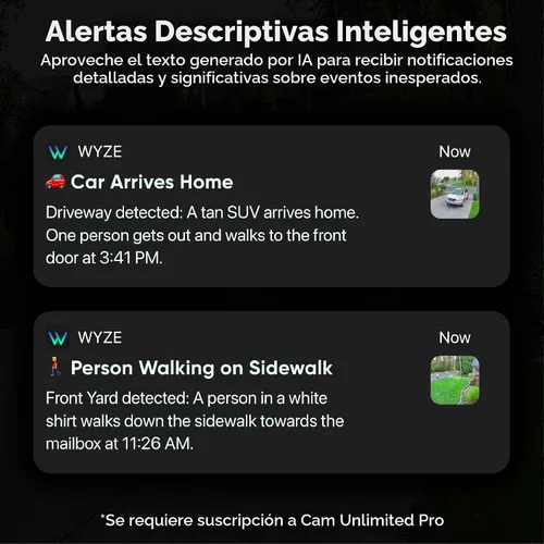 Vista 13 de WYZE Cámara solar Pan, cámaras de seguridad 2K inalámbricas al aire libre