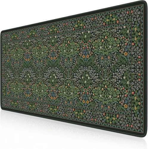 Vista 31 de iCasso Alfombrilla de mouse estética pequeña con diseño floral, mini alfombrilla de mouse portátil rosa, antideslizante y cómoda, de tela para mouse