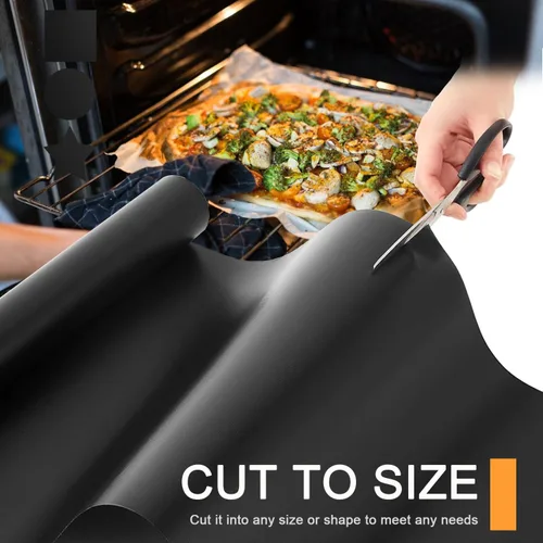Vista 4 de Revestimientos para horno para la parte inferior del horno, paquete de 5 tapetes grandes y resistentes, 17 x 25 pulgadas, antiadherentes