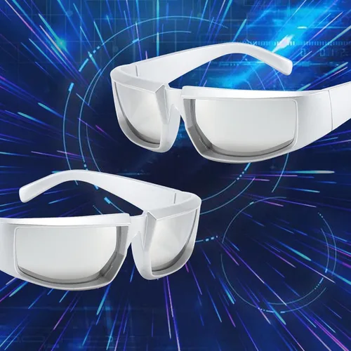 Vista 6 de Dollger Paquete de 2 lentes de sol envolventes futuristas para mujeres y hombres, moda Y2K Biker Rider Visor Shield para deportes al aire libre