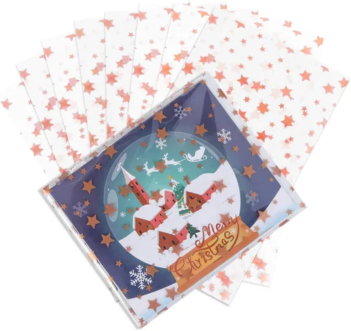 Vista 38 de 100 bolsas de regalo con estampado de estrellas de 3 x 5 pulgadas, bolsas de regalo de celofán, bolsas de regalo de celofán, bolsas de regalo