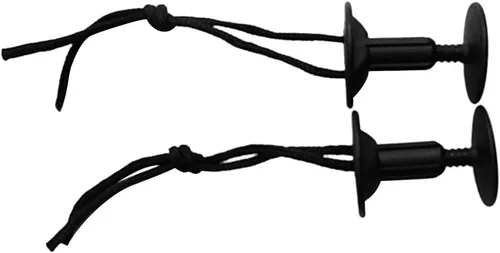 Vista 3 de 1 par negro duradero fuerte bodyboard correa de tabla de surf enchufe con lazo de cable - 2 pulgadas de grosor