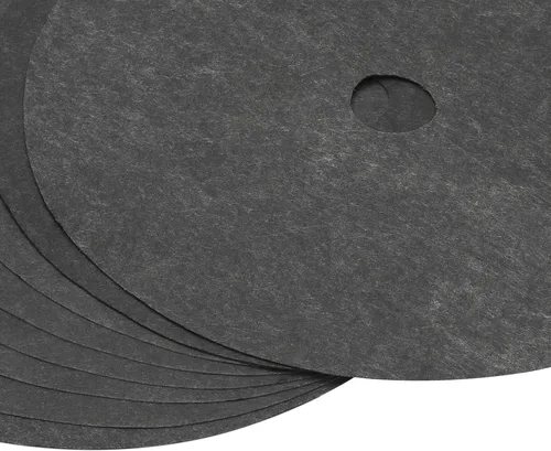 Vista 5 de MECCANIXITY Anillo de mantillo de árbol de 20.5 pulgadas, protector de árbol no tejido, cubierta de plantas para control de malezas, barrera redonda