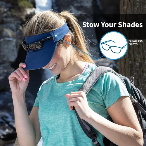 Vista 2 de TrailHeads Sombrero con visera solar para mujer, para correr, golf y tenis - Reciclado