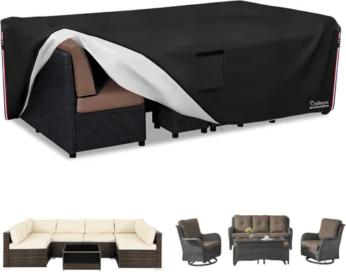 Vista 10 de Juego de 3 piezas de fundas para sillas de patio Adirondack, funda de muebles de patio impermeable de 600D resistente, incluye 2 fundas para sillas