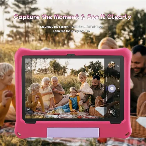 Vista 5 de Tablet para niños de 10 pulgadas, Android 15 Tablets para niños de 3 a 12 años, control parental, aplicaciones para niños precargadas, Octa-Core