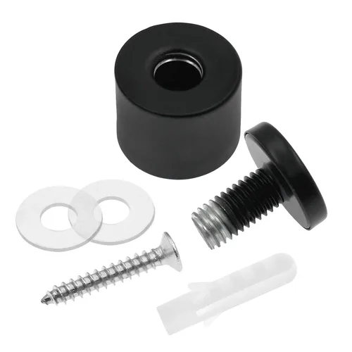 Vista 5 de Luomorgo 12 piezas tornillos separadores de acero inoxidable de 1" x 1", herrajes de montaje para letreros de pared, separadores de vidrio