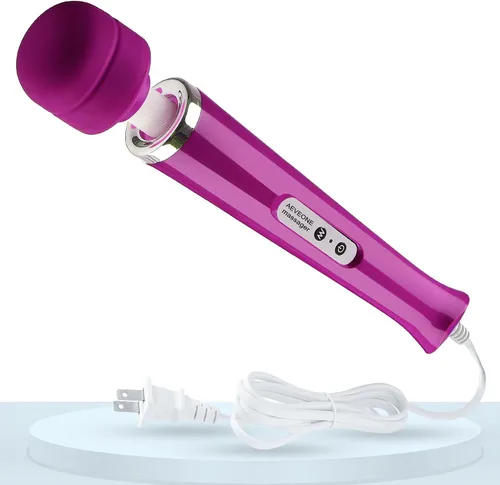 Vista 7 de AEVEONE Dispositivo de masaje personal - Masajeador de vibración de mano - Potente varita con cable - Lo mejor para viajar - El estrés mágico lejos
