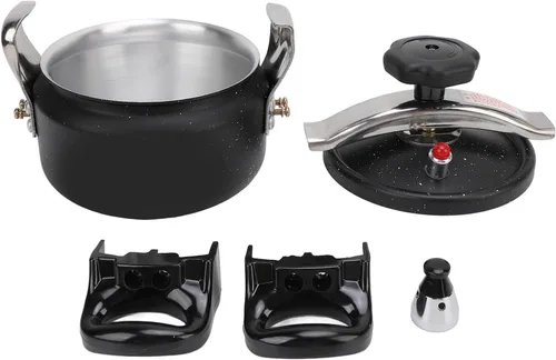 Vista 7 de Olla a presión de aluminio, olla a presión a prueba de explosiones para el hogar, olla a presión de gran capacidad para estufa de gas cocina