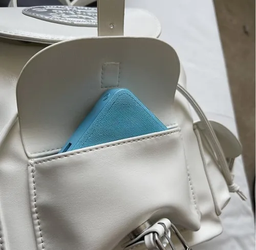 Vista 9 de Linda mochila estética bolsa de hombro - Mochila Kawaii Mini Mochila Daypack Coquette Harajuku Cutecore Bookbag Monedero, Beige, Mediana, Linda