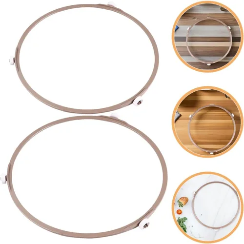 Vista 7 de 2pcs Microwave Turntable Ring Roller Set with 14mm Large Wheel and 18.9cm Medium Outer Diameter, Glass Plate Support Holder for Microwave Oven