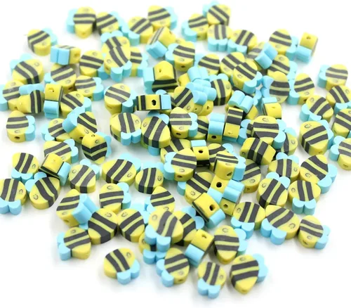 Vista 43 de 100 piezas de cuentas de arcilla polimérica Heishi espaciadoras mixtas, suministros para hacer pulseras, pendientes, collares de bricolaje, Bandera