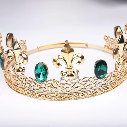 Vista 3 de Tiaras de corona de cristal con diamantes de imitación, tocado de novia, accesorio para el cabello de boda, fiesta de cumpleaños, espectáculo