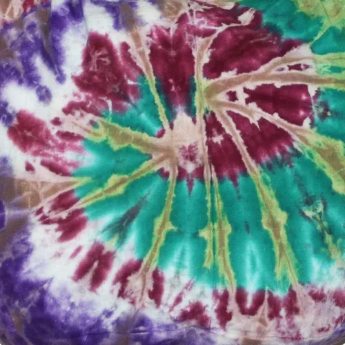 Vista 4 de TIE DYE - Bolso cruzado bohemio hipster estilo hobo, hippie, tono blanco, 39 pulgadas