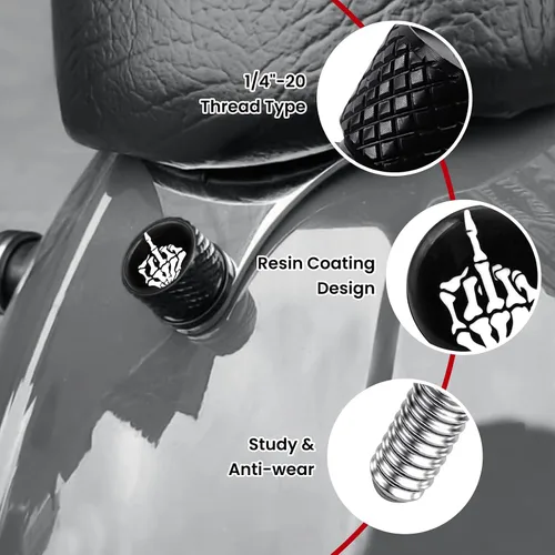 Vista 5 de GUAIMI Kit de tuercas de tornillo para asiento de guardabarros, rosca de 1/4"-20 compatible con Harley Sportster Touring Softail Dyna CVO Electra