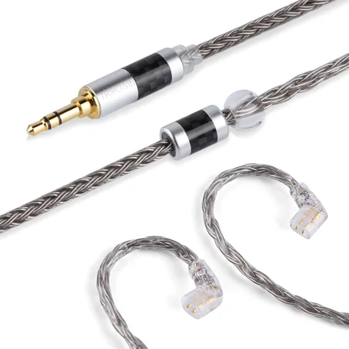 Vista 7 de Linsoul Auriculares KZ AS10 PRO 5BA con cable (sin micrófono) + cable IEM chapado en plata de 16 núcleos Tripowin Zonie