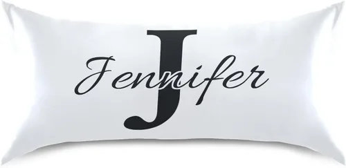 Vista 16 de Fundas de almohada negras personalizadas de seda con cierre de sobre, funda de almohada de satén tamaño estándar para personas que duermen
