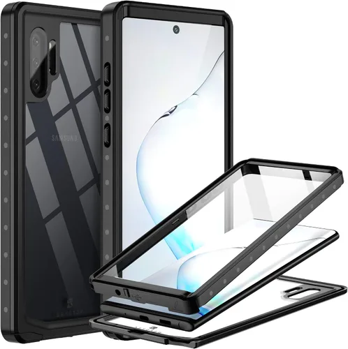 Vista 10 de BEASTEK Funda impermeable para Galaxy Note 10 Serie NRE a prueba de golpes con certificado IP68 con protector de pantalla incorporado Cubierta Azul